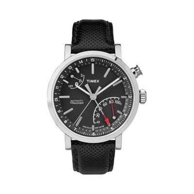 Men's Black Dial Metropolitan Leather Strap Watch tw2p81700